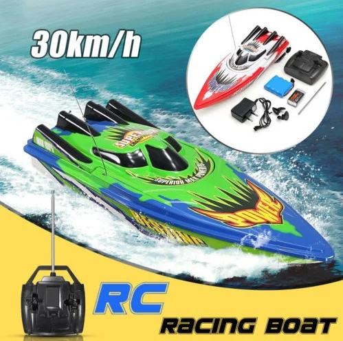 راديو التحكم عن بعد عالية قارب سباق التوأم موتور RC سباق في الهواء الطلق الأحمر/الأخضر لعبة السفن التحكم عن بعد Rc باركو ل الأطفال