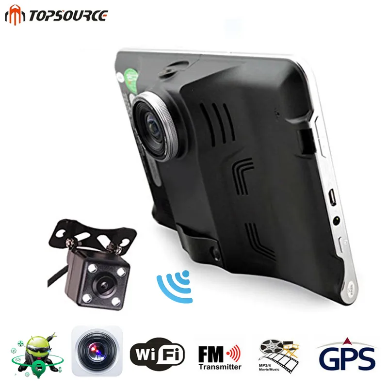 TOPSOURCE 7 Car DVR GPS Navigation Android Radar Detector 16GB Truck vehicle gps navigator navitel Spain