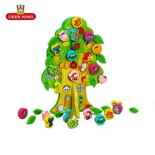 GEEK KING montessori Animals and fruit trees wooden math toys for kids baby educational toys learning toys GEEK KING montessori Animals and fruit trees wooden math toys for kids baby educational toys learning toys