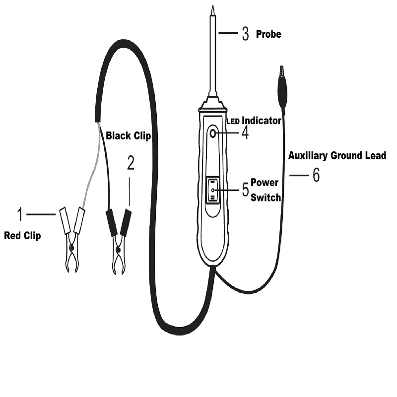 Herramientas del sistema eléctrico del coche del probador del circuito eléctrico de automoción para la lámpara del cable de voltaje de continuidad probador corto y abierto todo el sol EM285