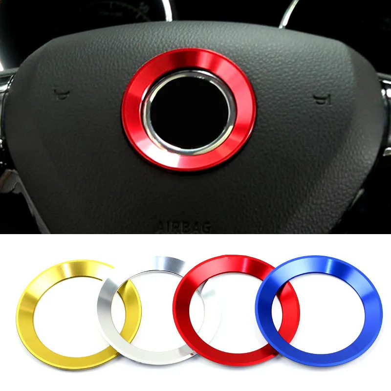 

Steering Wheel Center Decoration Ring Case For Skoda Octavia A5 A7 Fabia Rapid Yeti Superb Accessories Car Styling