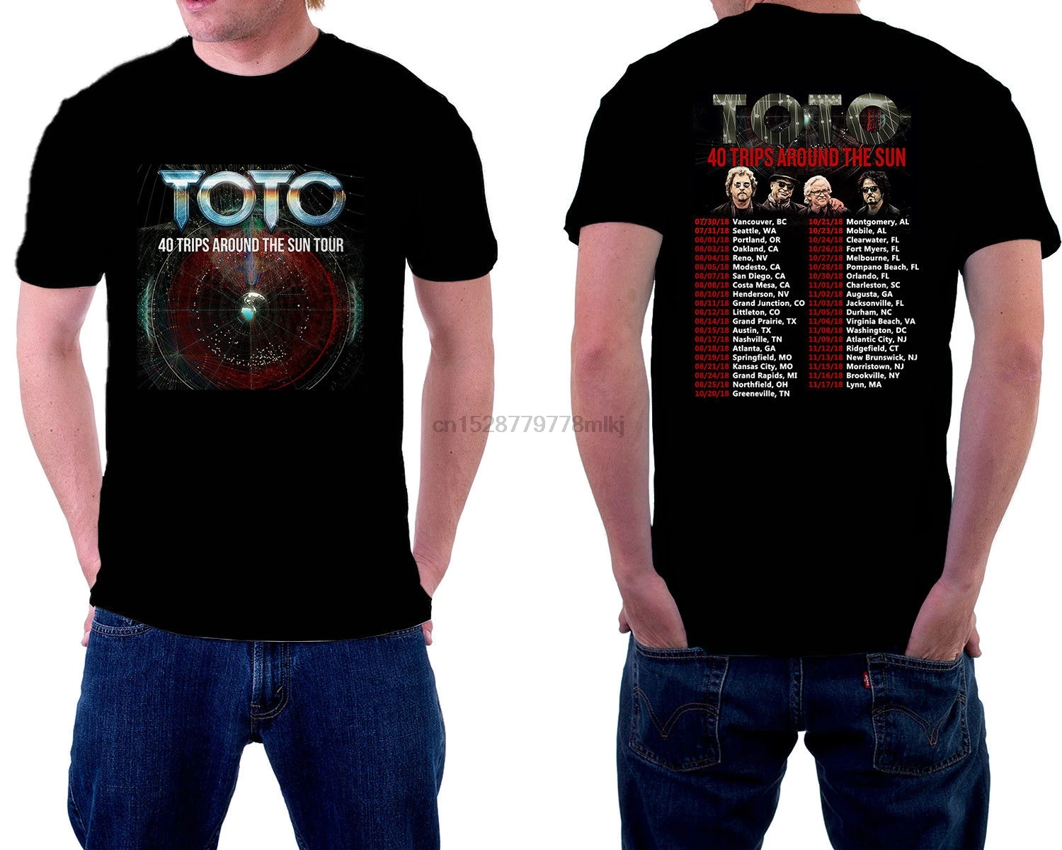 

ToTo Tour 2019 T-shirt Black Color Great Offer Short Sleeve S-3XL Best Item Summer New Print Man Cotton Fashion T Shirt