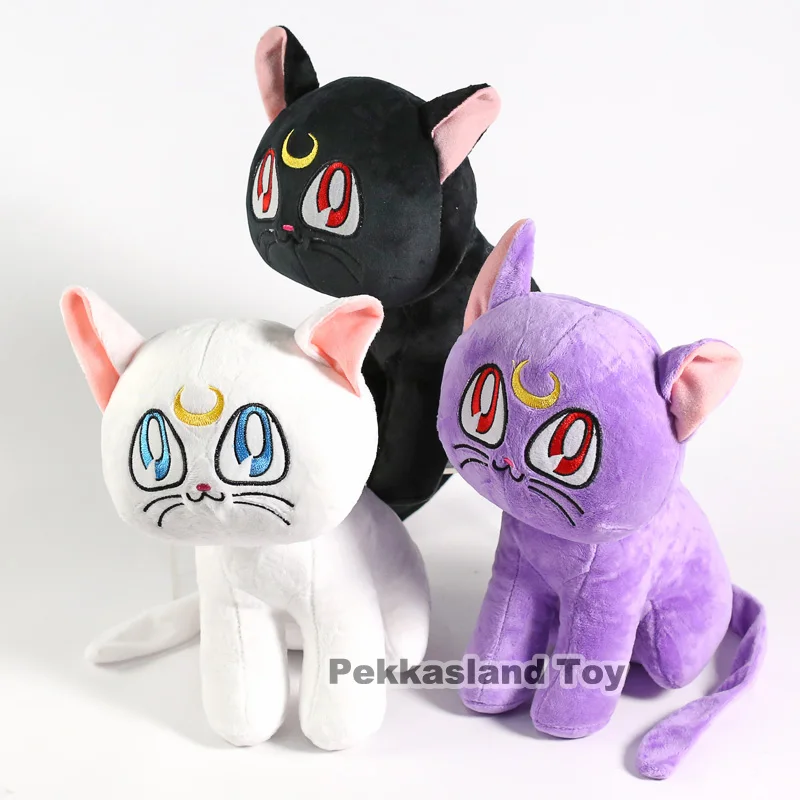 Сейлор Мун черная луна Кот и белый и фиолетовый Артемида кукла-плюшевый Кот игрушка brinquedos