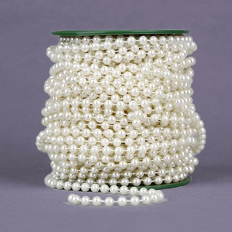 5m/Pack 6mm Pearl Beads Diy Crafts Supplies Wedding Decoration Charm