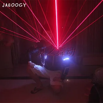 

LED light green dress red laser armor armor evening performance clothing props laser bar service