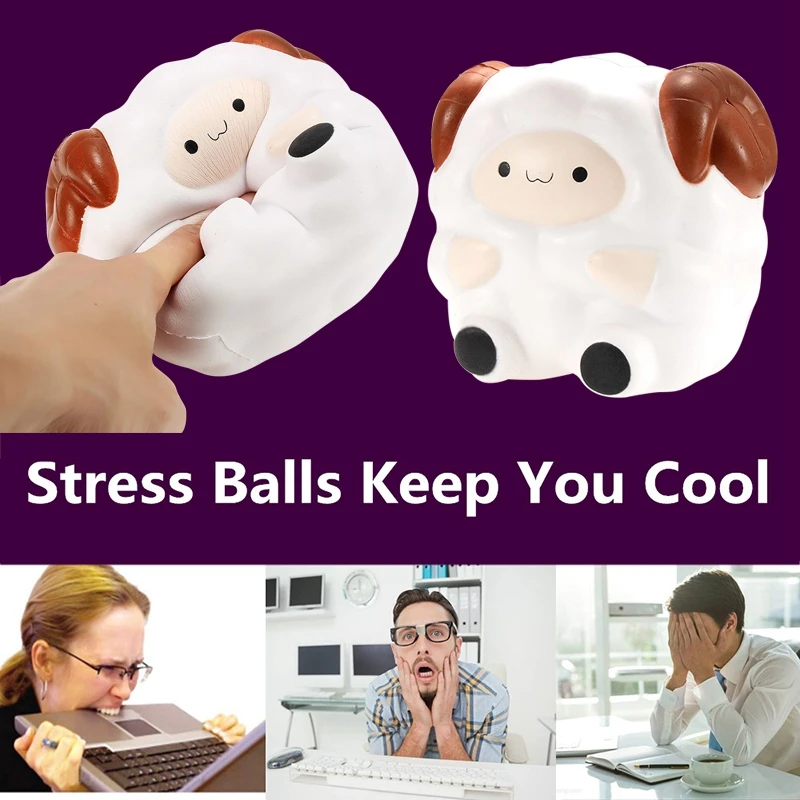 

Cute Squishy Sheep Cream Scented Slow Rising Stress Relief Kids Squeeze Toy white