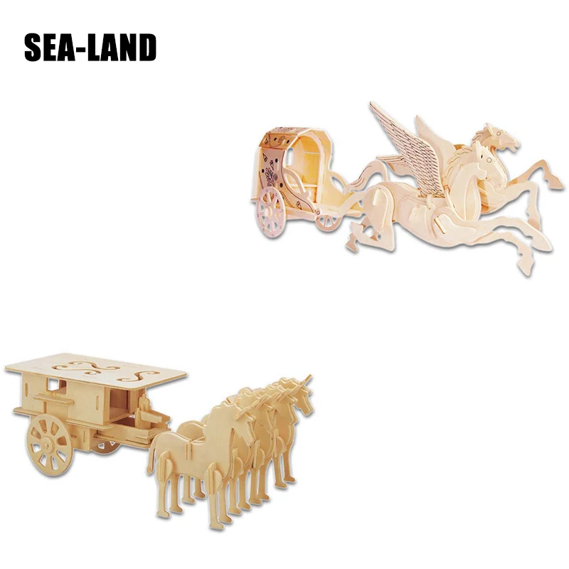 3D деревянные головоломки 2 шт./лот детская древних машины серии модель Монтессори развивающие игрушки подарок военные Стиль для детей и