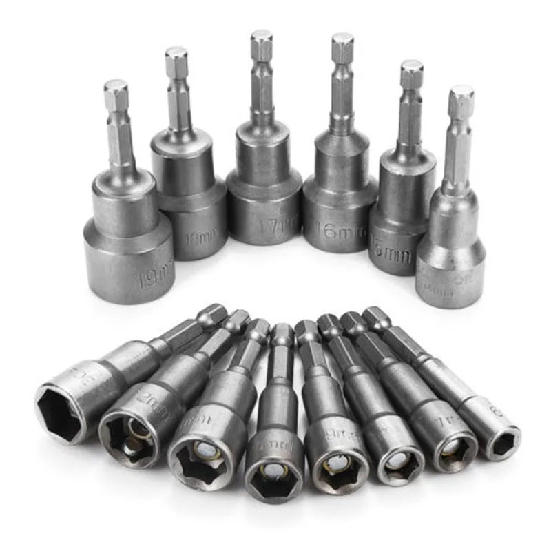 

1/4 Drill Bit Socket Magnetic Nut Driver Set Kit Hex Shank Delightful Tools UK