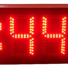 Полу-наружный двусторонний 8 дюймов высота символов красного цвета часов, минут и секунд светодиодный часы(HST6-8R