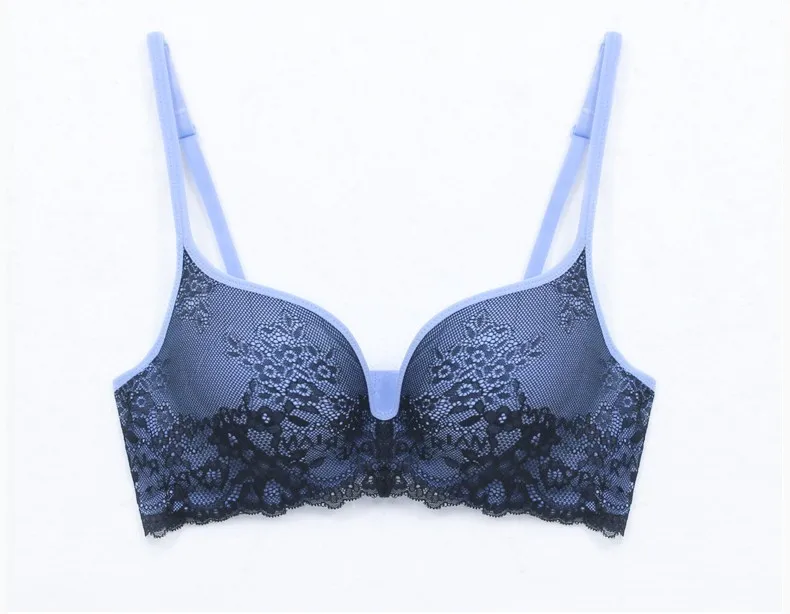 PAERLAN Seamless Wire Free lace bra small breasts Push Up One - Piece sexy Back Closure Tow Hook - and - eye underwea Women Cup 14