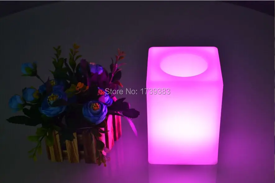 

Free Ship Colorful LED Cube bar Table Light Waterproof rechargeable use for LED Flower pot/LED Ice Bucket/LED Storage tank