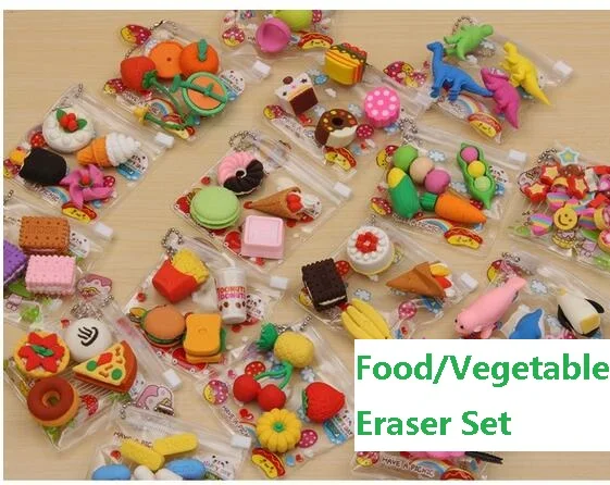 1 pack новый модный ластик моделирование Еда VegetableCake инструмент ластик в виде печенья набор Офис & исследование резиновые специальные подарки