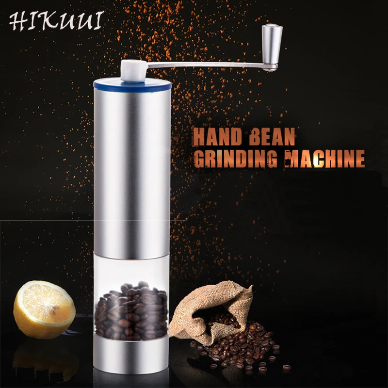 HIKUUI Manual Aluminium Coffee Mill Durable Ceramic Core Hand Cofee