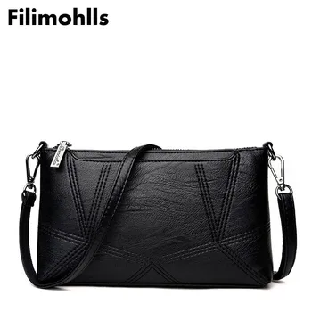 

2019 Women's PU Leather Handbags Patchwork Shoulder CrossBody Bag Messenger Bags Flap Day Clutches Women Bags Ladies F-428