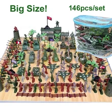 5cm Nostalgic toys children World War II soldier kit 146pcs set Action Figures military Army Men