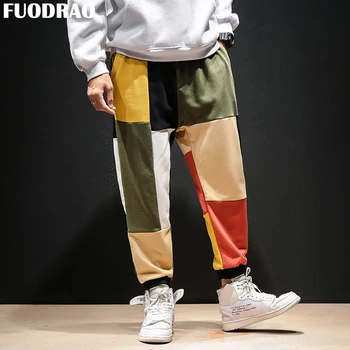 

FUODRAO Pants Men Japan Joggers Vintage Korean Hip Hop Streetwear Pantalones Hombre Patchwork Sweatpants Casual Pants K140