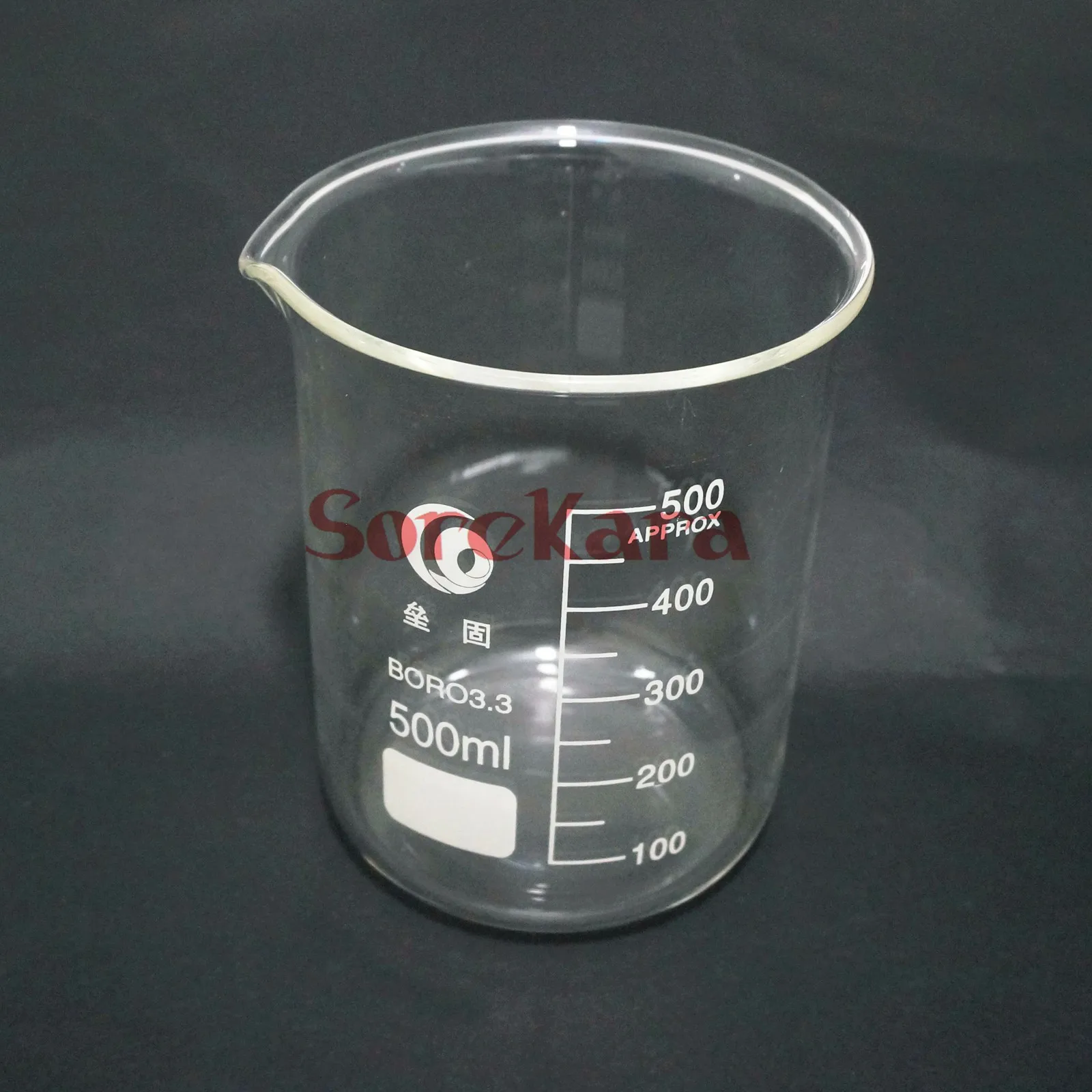 500ml Low Form Beaker Chemistry Laboratory Borosilicate Glass Transparent Thickened with spout | Канцтовары для офиса и дома
