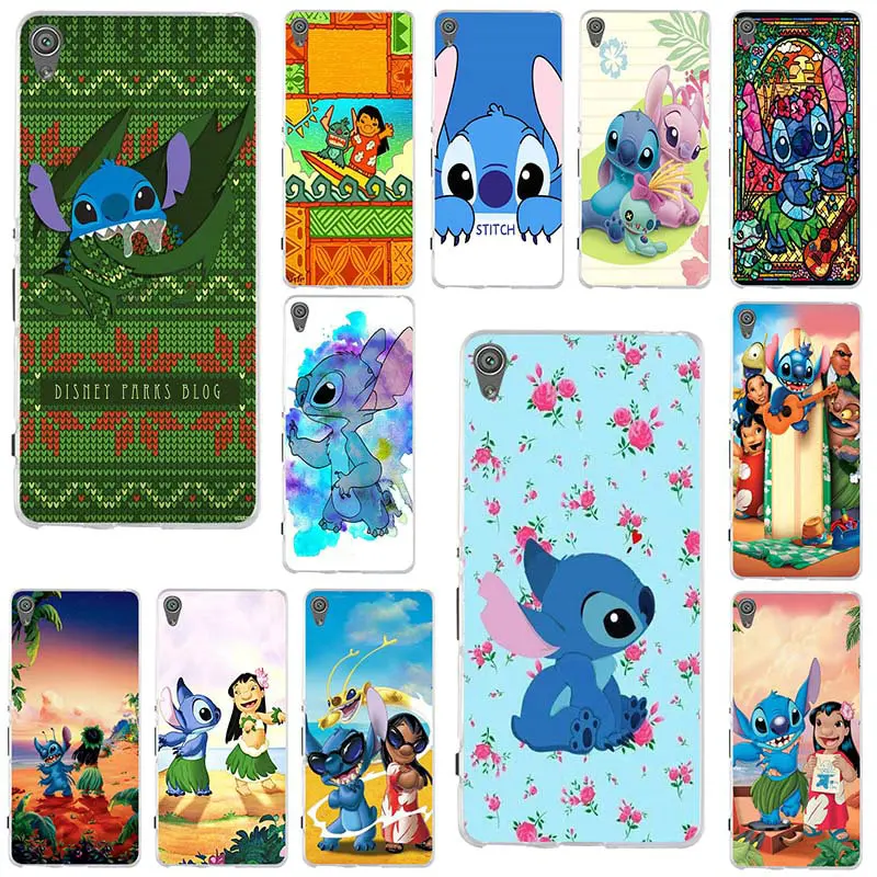

Soft TPU Mobile Phone Cases For Sony Xperia Z Z1 Z2 Z3 Z4 Z5 Compact M2 M4 M5 E3 E5 T3 X XA1 Cute Lilo And Stitch Animated Movie