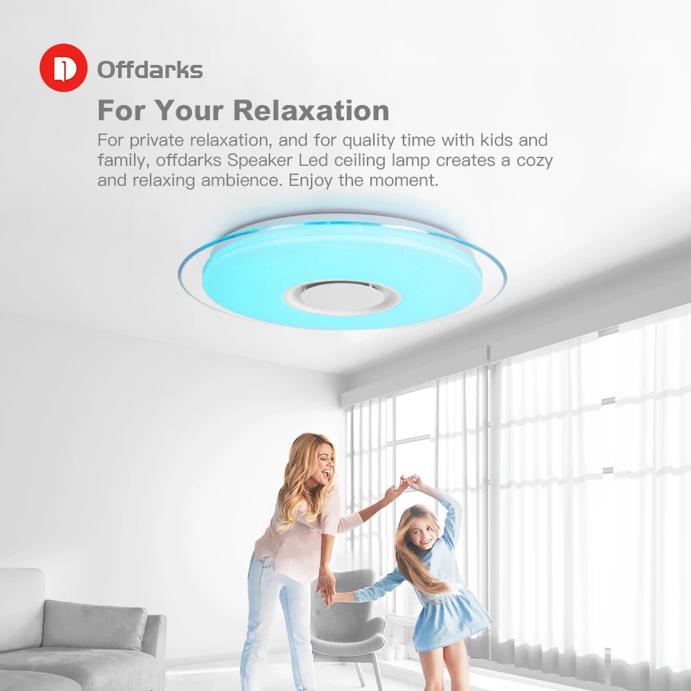 Cena Inteligentna dioda Led lampa sufitowa RGB możliwość przyciemniania 25W 36W 52W kontrola aplikacji Bluetooth i muzyka nowoczesna lampa sufitowa Led salon sypialnia 220v