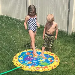 Бассейн kiddie squirt игровой бассейн открытый брызг всплеск 100 см воды спрей коврик игрушка для детей младенцев спринклерной pad