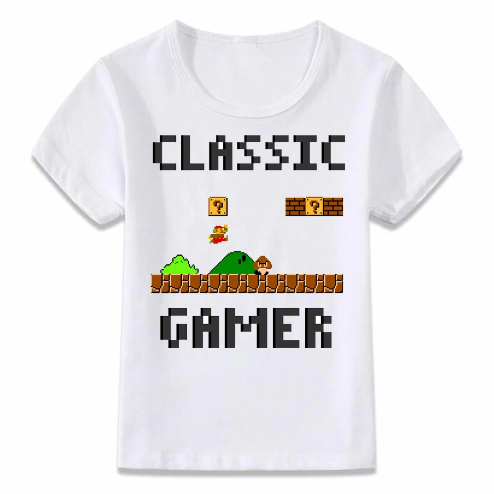 

Kids Clothes T Shirt Super Mario Classic Gamer T-shirt for Boys and Girls Toddler Shirts Tee oal027