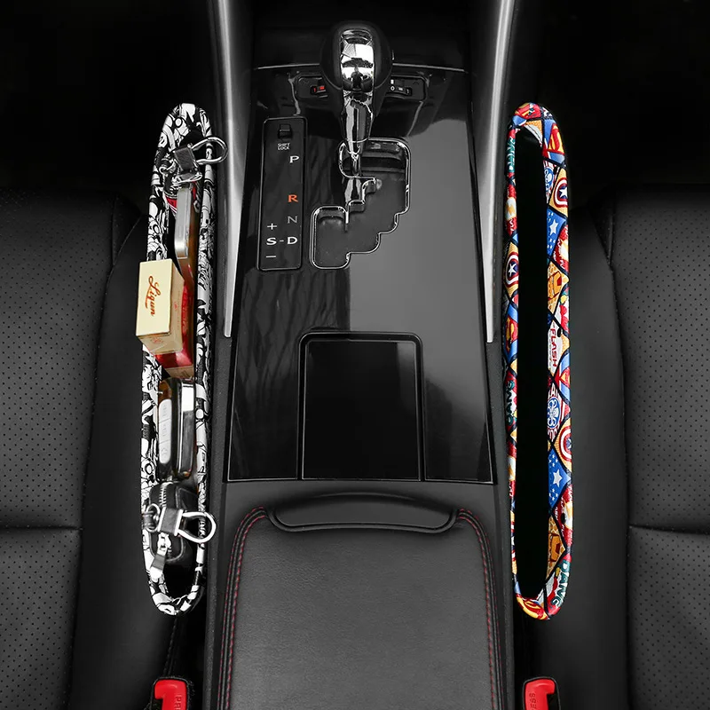 Cena 1PC samochodów Seat Gap pudełko do przechowywania Seat Gap kieszeni wnętrza samochodu organizator kreskówka pudełko do przechowywania szczelinowa fotelik torba do przechowywania akcesoria samochodowe