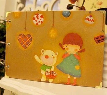 

10-inch DIY Little Girl Pattern Album Korean Album Couples Growing Baby Photo Album Weeding Birthday Gifts Memory Photo Gallery
