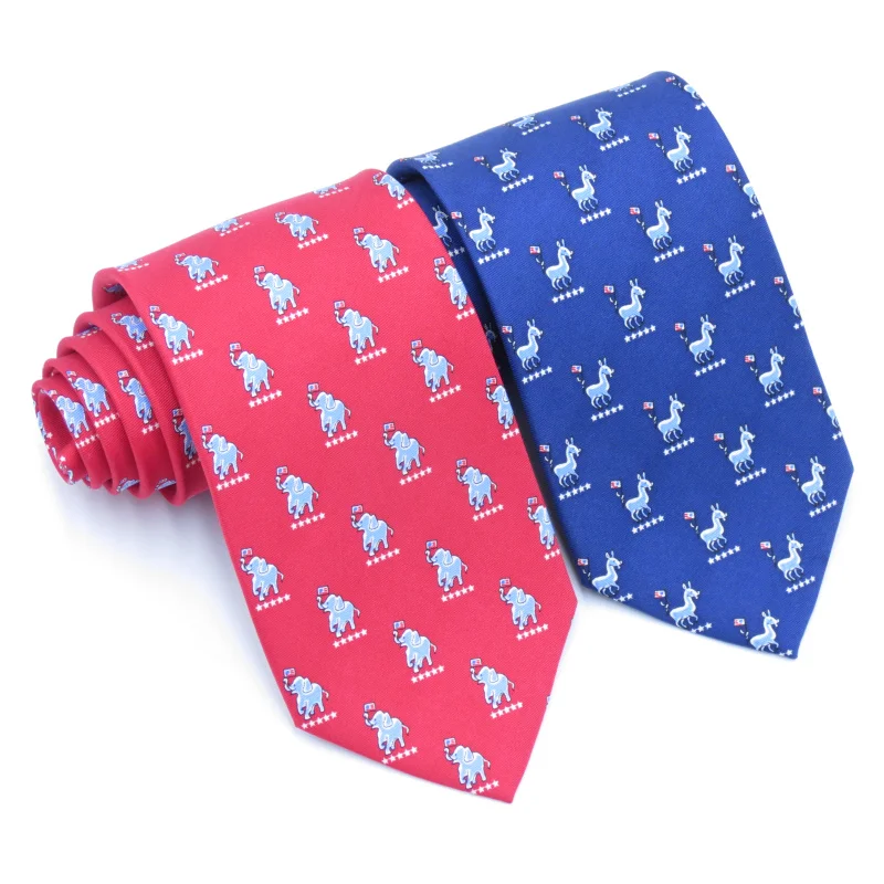 

Dark blue business tie red elephant Foal Five-pointed star cute cartoon pattern male 8CM tie cravata