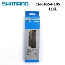 SHIMANO DEORE HG54 цепь 10 скоростная горная велосипедная цепь, для велосипеда CN-HG54 MTB Дорожная цепь 116L Shimano оригинальная коробка запчасти для велосипеда