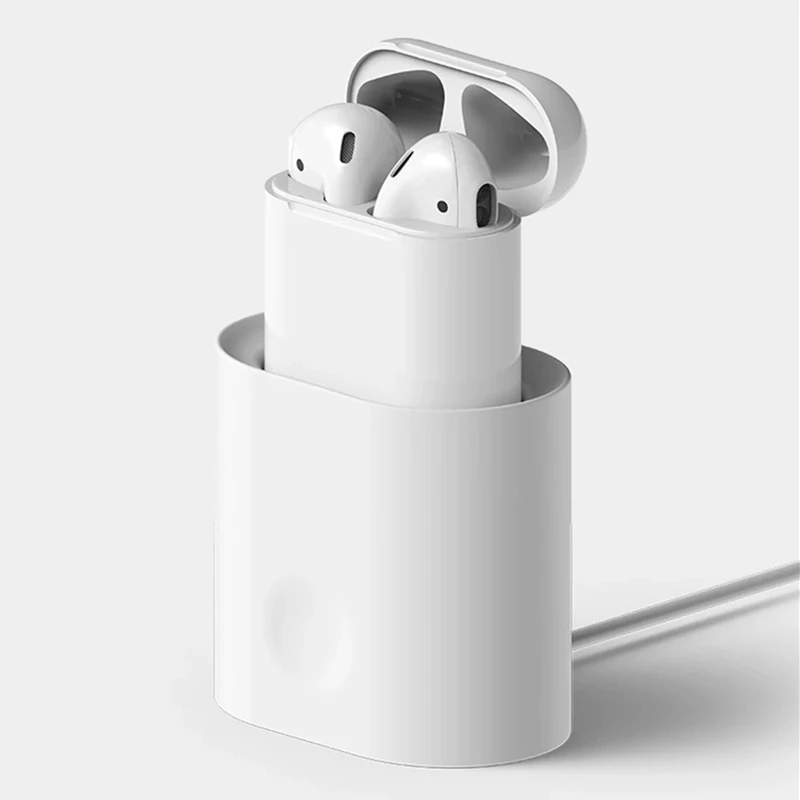 ORBMART держатель для зарядки гарнитуры для Apple наушники Airpods Bluetooth зарядное устройство - Цвет: White