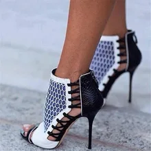 ZK Fashion Sexy Shoes Pumps Boots For Women High Heels Open Toe Ankle Boots Wedding Party sandals Shoes size 35– 44