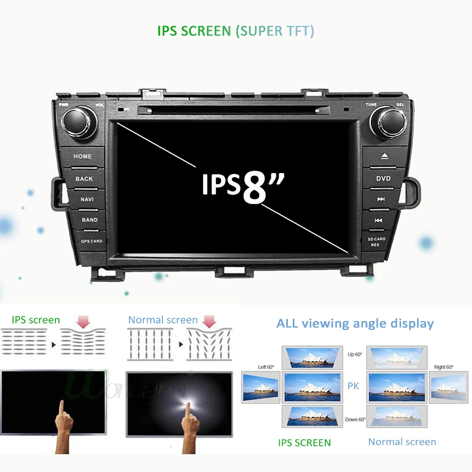 Best 64G DSP IPS Android 9.0 AV Output 2 DIN CAR DVD PLAYER For Toyota Prius 2009-2013 GPS Navigation Stereos Multimedia Screen Radio 9