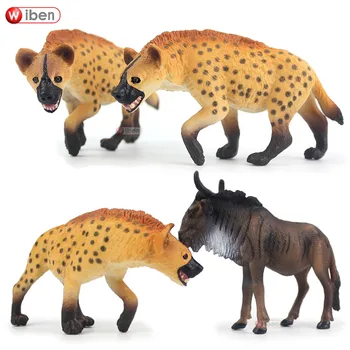 

Wiben Hyena Wildebeest Simulation of Animal Models Action Toy Figures High Quality Collection Boys Gifts