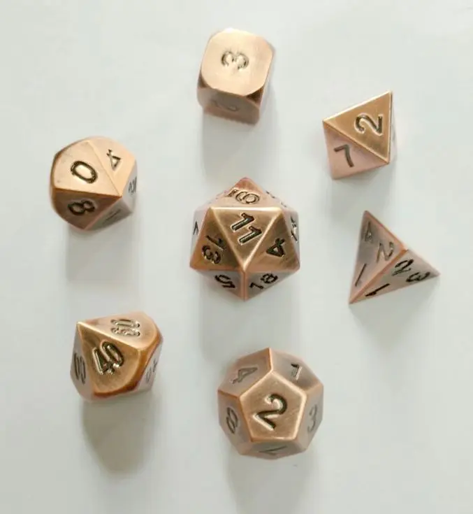 7 шт./компл. заводской выпуск металлические кости Подземелья и Драконы rpg семейная