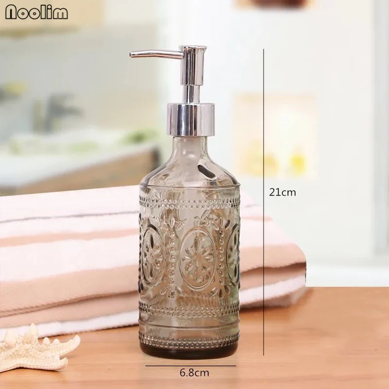 Стеклянная бутылка для дезинфицирующего средства для рук NOOLIM, креативная бутылка для лосьона, Европейский стиль, отельный дозатор для шампуня и мыла, Товары для ванной комнаты