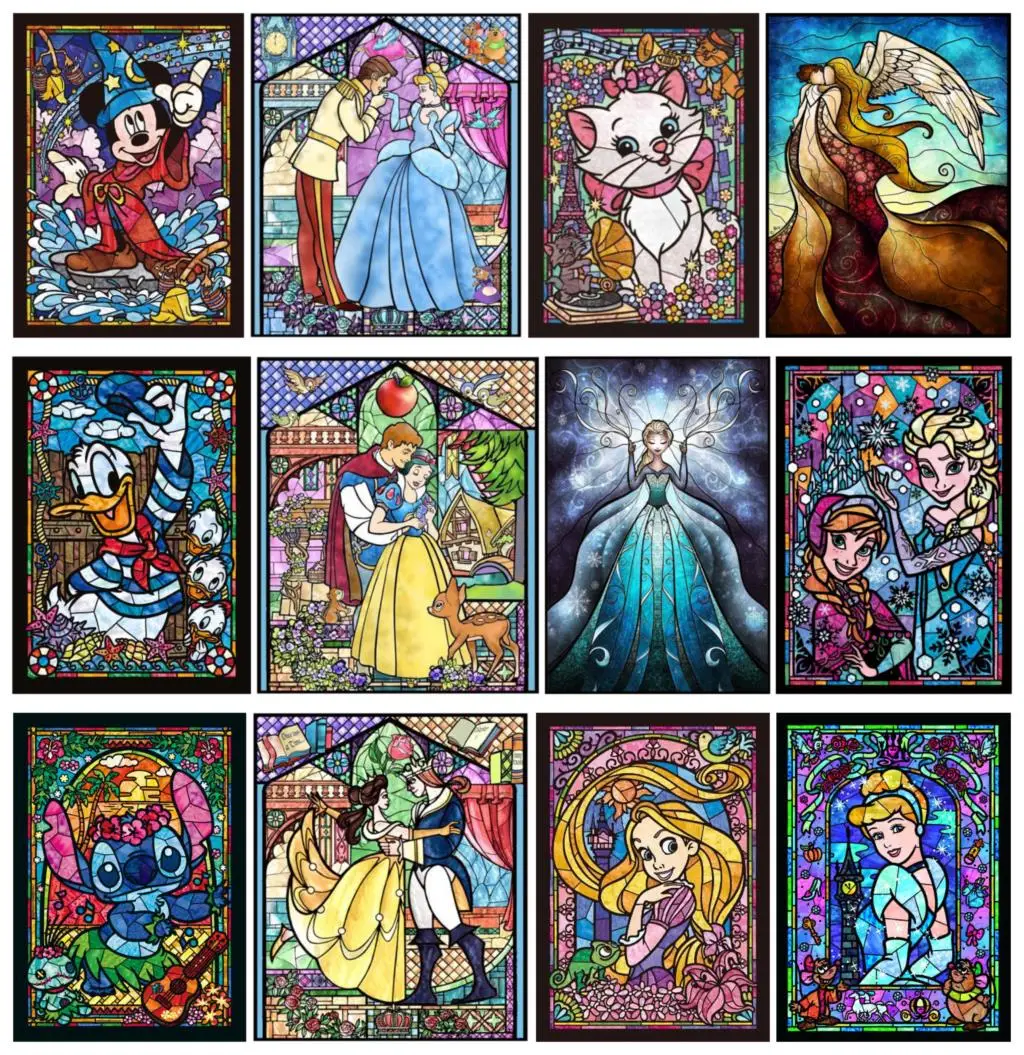 

Full Drill Rhinestone 5D DIY Diamond painting Cartoon Princess cross stitch kits handmade embroider Crafts for child