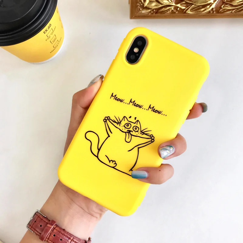Luxury Phone Case for iphone XS XR XS Max Cartoon animal Dinosaur dog Soft TPU Silicone Cover for iphone X 6 6s 7 8 Plus Case