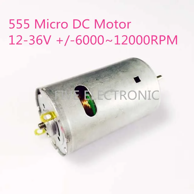 Free shipping 12-36V 6000-12000RPM 555 Micro DC Motor . use for Electric Drill Tools blower | Обустройство дома