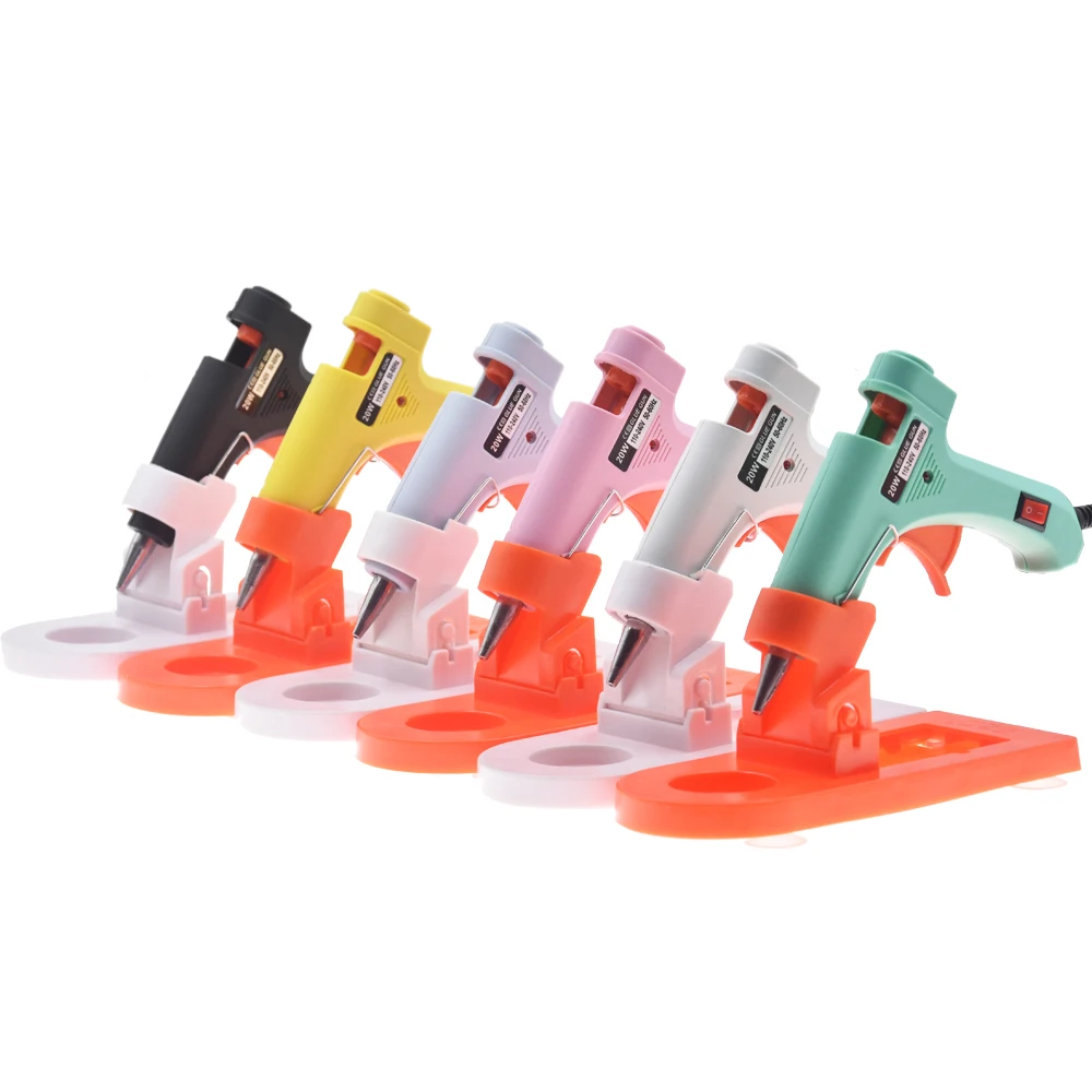 

Color 20W Hot Melt Glue Gun With Stand DIY Home Repair Hand Tool Electrical Woodworking Craft Toy Model Heating Power Tool