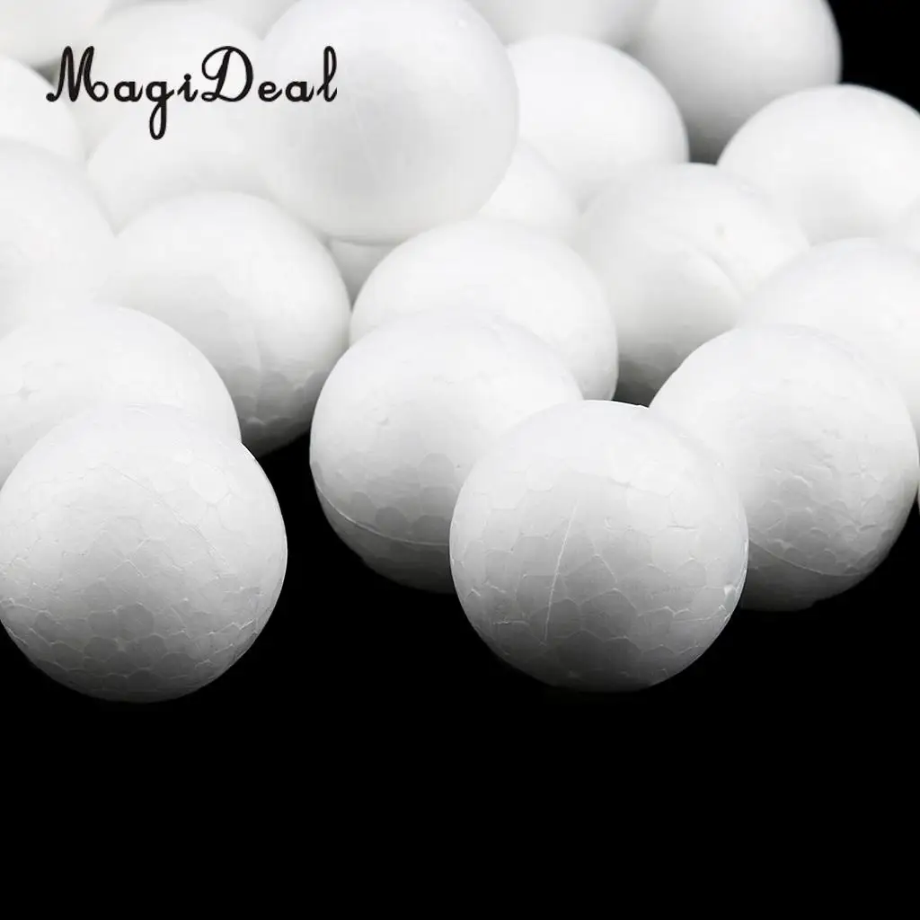 500x White Round Polystyrene Styrofoam Foam Balls for Kids Children Model Making Toys Christmas Ornament 10/15/20/25/27mm