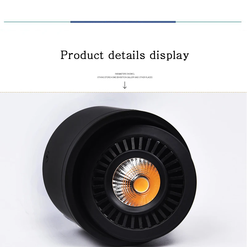 Graus de Rotação Lâmpada do Teto Superfície Regulável Montado Levou Downlight Cob Whiteblack Ac85 265v 360 Led Spot Light 15 w 9 w 7 w 5 w 15 Preto AC85-265V 360 Graus de Rotação LED