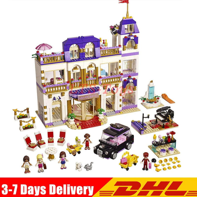 

Compatible Legoingly 41101 Lepin 01045 1676Pcs The Heartlake Grand Hotel Set Children Building Block Brick Toy Model Gift