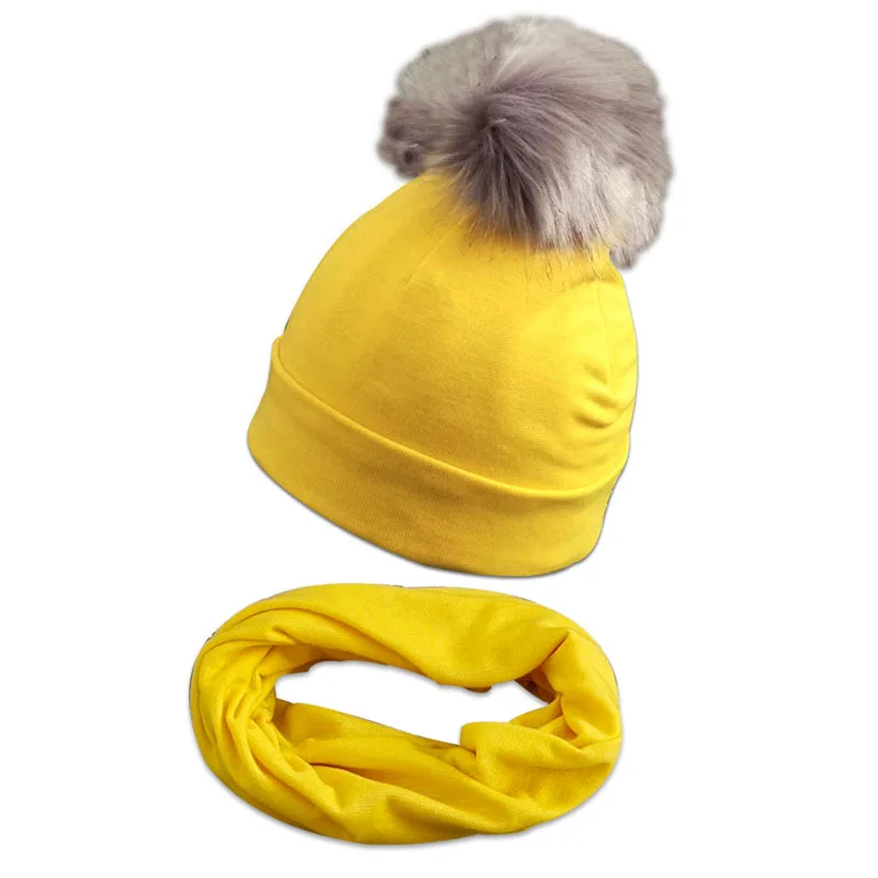 Хлопковая детская шляпа нагрудник, комплект с мультяшными ушками, шапка для девочки, шарф, мягкая теплая детская бандана, нагрудники, шапка