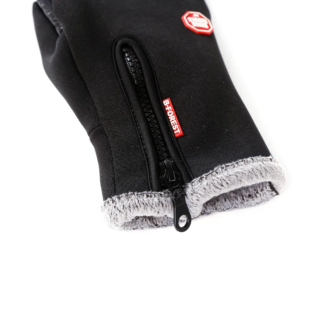 Утолщенные флисовые зимние перчатки с сенсорным экраном для велоспорта-10 теплые водонепроницаемые противоскользящие перчатки рукавицы для мотора на открытом воздухе