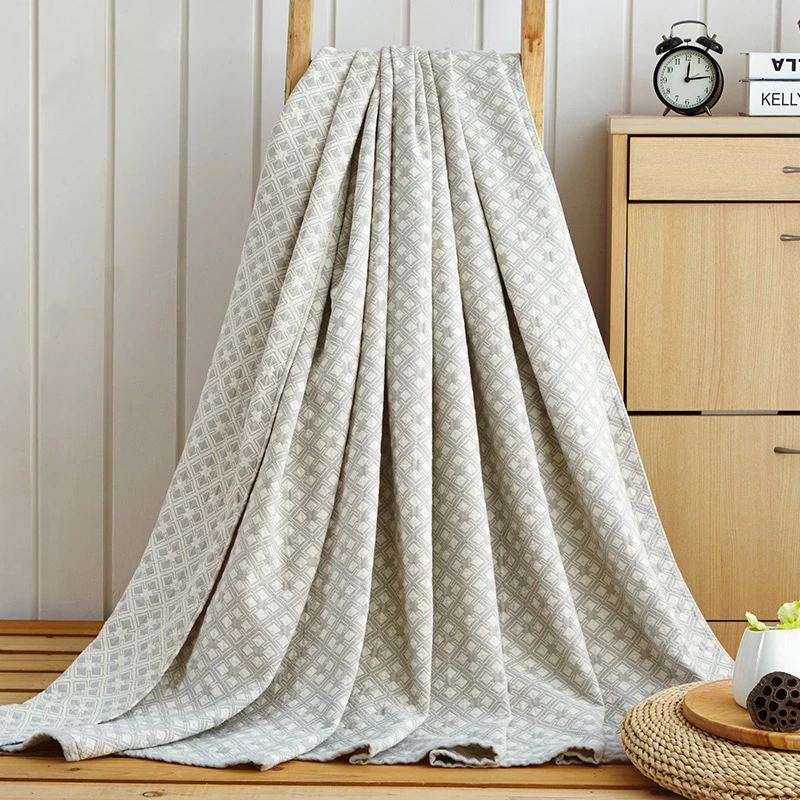 

100% Cotton Washing gauze Towelling Coverlet/Blanket/Throw (Maze Plaid) towel Blankets Bedding set Quilt Sheet Sofa
