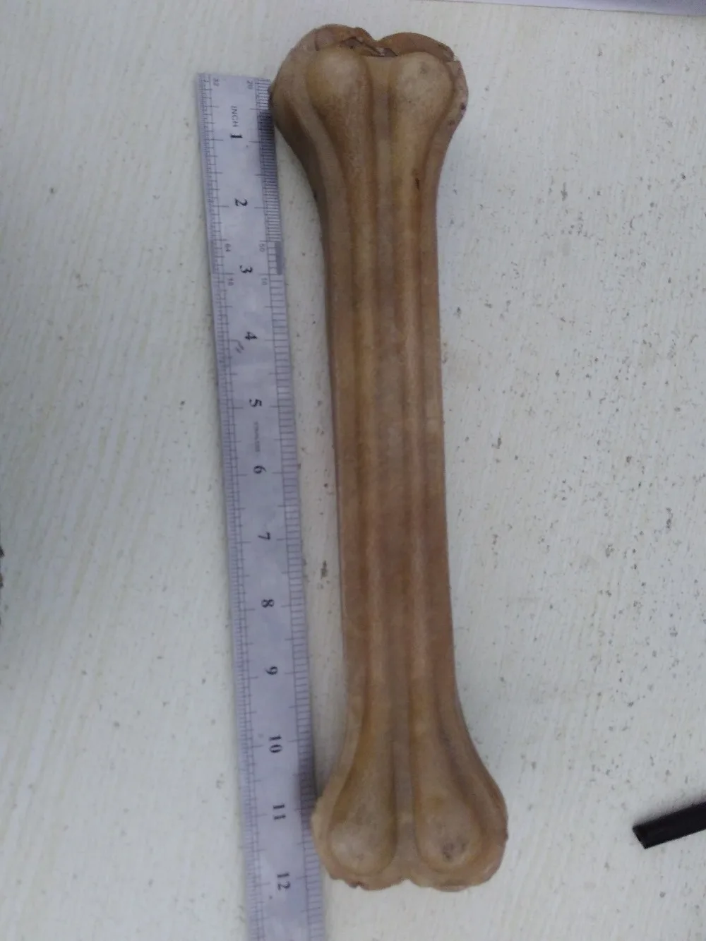 1*12inches 100rawhide dog bone RAWHIDE natural pressed bone chews pets