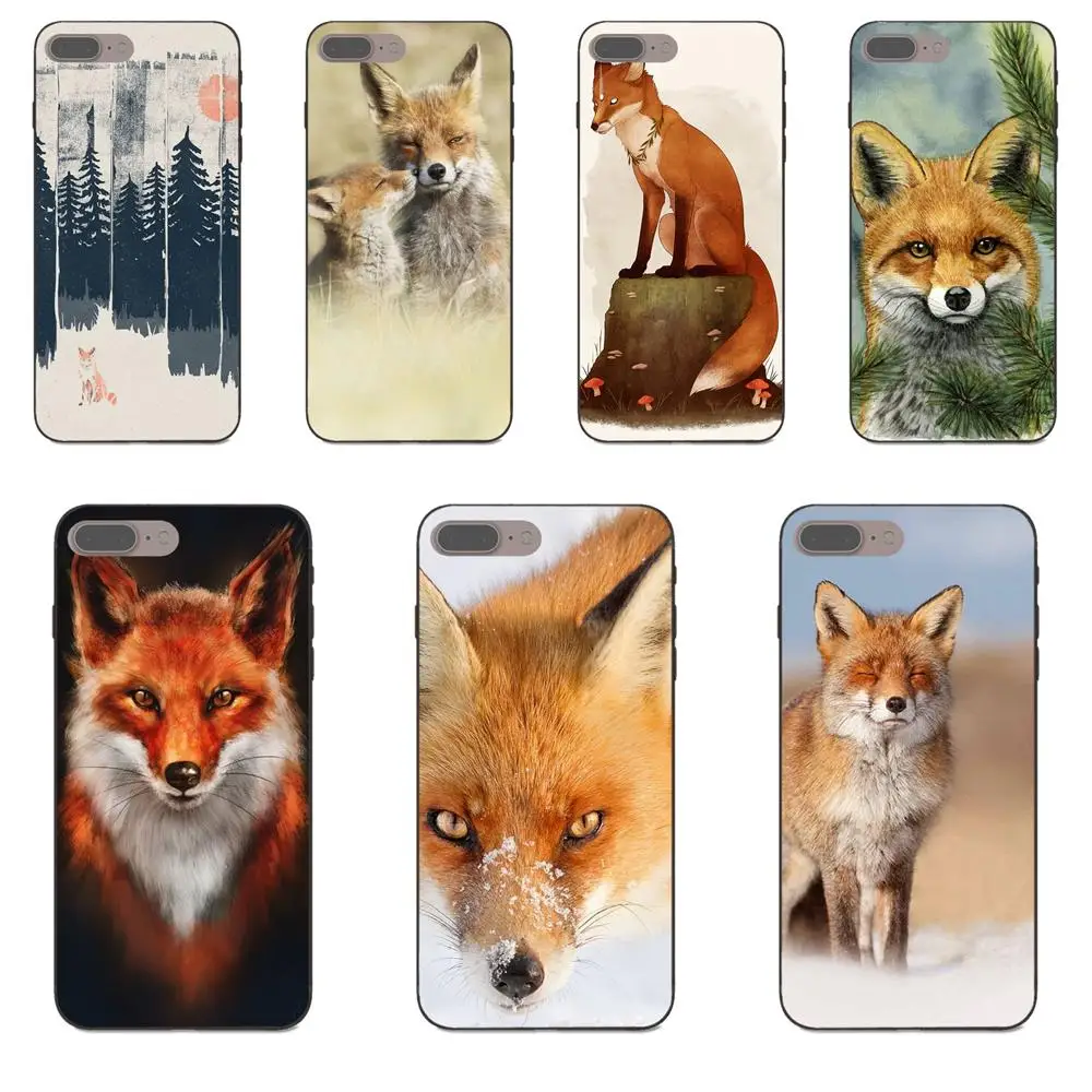 

For Galaxy C5 C7 J1 J2 J3 J330 J5 J6 J7 J730 2017 Ace Core Duo Max Mini Plus Prime Pro Soft Capa Case A Fox In The Wild Red Fox