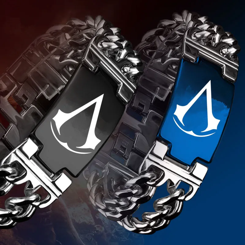 Игра Assassins, титановый браслет, мужской Браслет-амулет, Крид, браслет, игра, косплей, ювелирные изделия для мужчин и женщин, индивидуальное ювелирное изделие, подарок