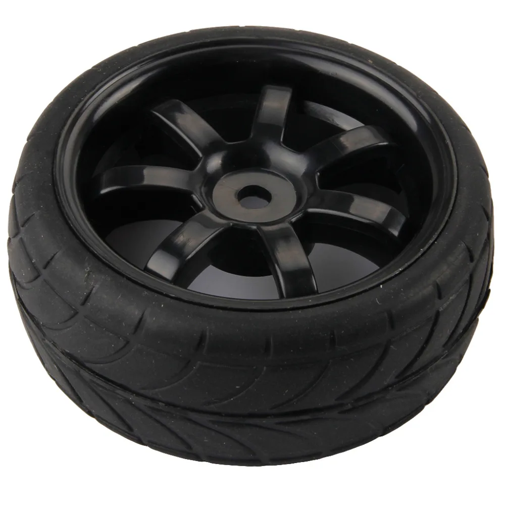 4PCS RC Drift Car Tires For Tamiya TT02 - 62mm Hard Rubber Tires With 12mm Hex