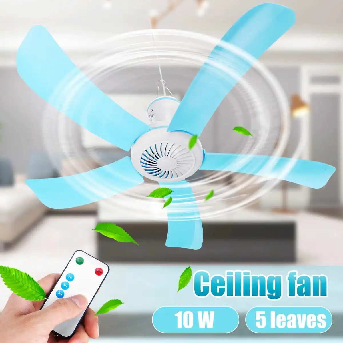 

Remote control Electric Energy Saving Ceiling Fan 5 Blades 71CM Hanging Fan Silent household Air Conditioner Cooling Cooler Fan
